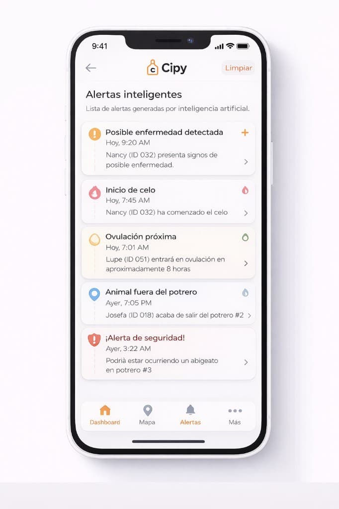 CIPY: listado de alertas priorizadas